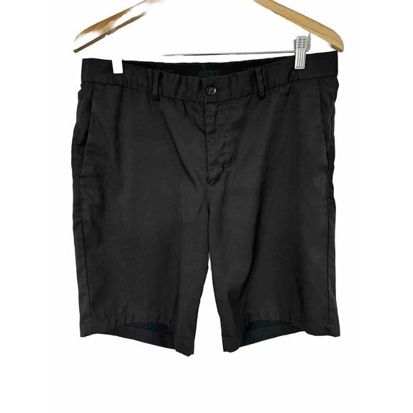 Nike Golf Tour Performance Dri Fit Black Shorts Mens 34 Chino Stretch 9" - Picture 1 of 11